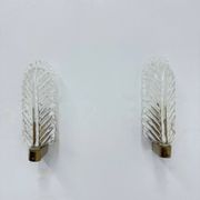 Set of 2 Barovier & Toso wall lamps sconce, 1950s Italy