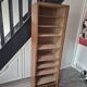 meuble rangement classeur bureau a rideau vintage marron