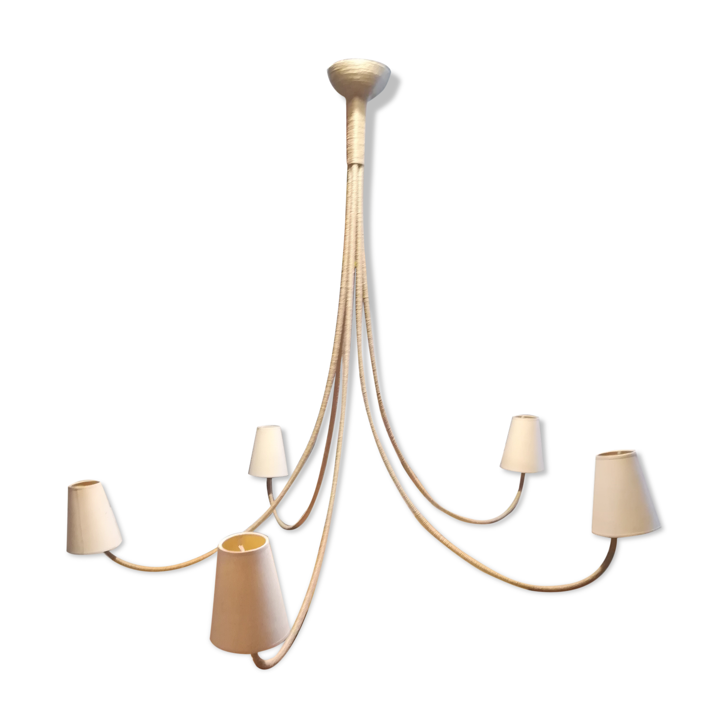 Chandelier in rope, 80s