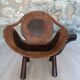 Wood and wicker "dog" armchair