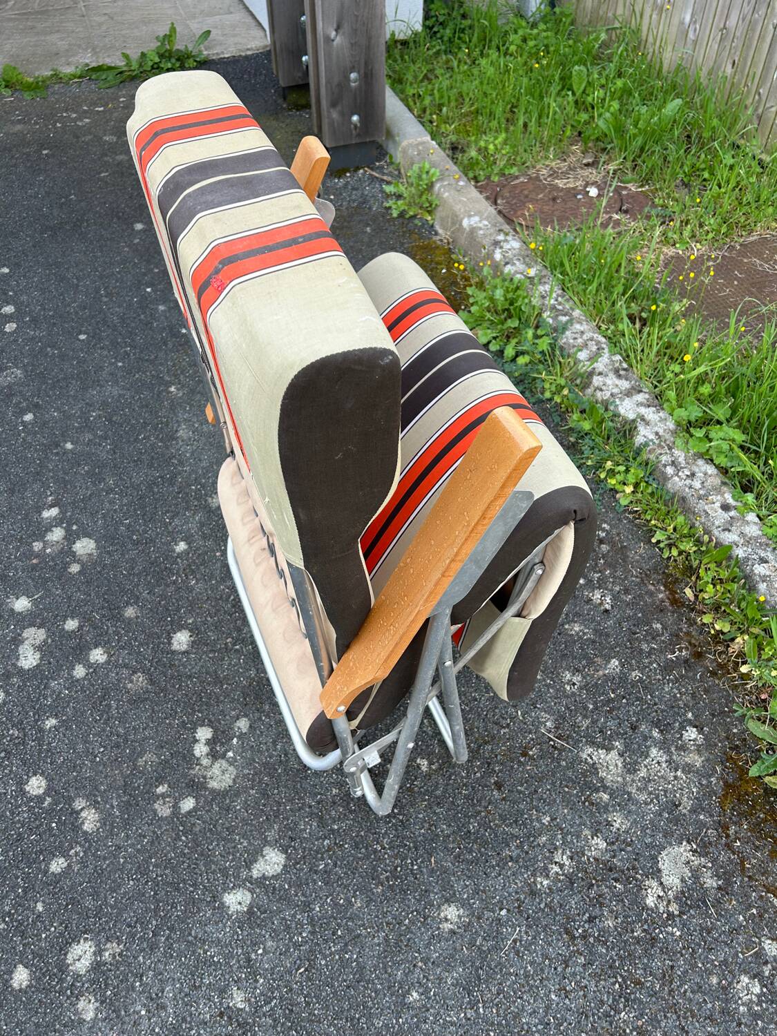 Fauteuil, transat de jardin vintage
