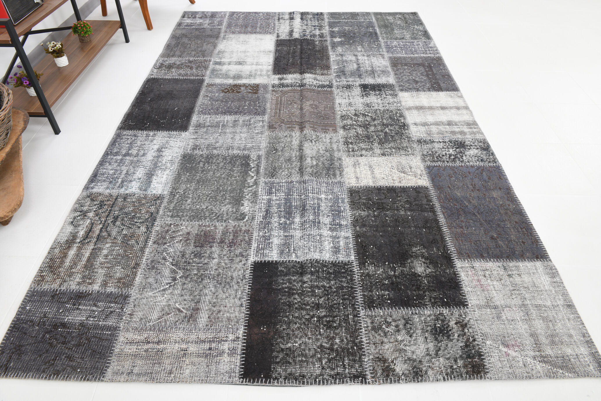 Turkish patchwork vintage rug