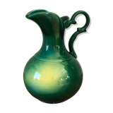 Yellow heart green ceramic pitcher