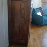 Art Deco buffet in marble and carved wood