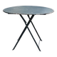 Folding wrought iron garden table