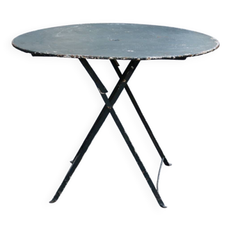 Table de jardiner fer forgé pliante