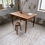 1950s walnut bistro farmhouse table