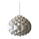 Rhythmic sculptural globe pendant light by H. Milanda, Scandinavian design, 1970