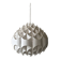 Rhythmic sculptural globe pendant light by H. Milanda, Scandinavian design, 1970