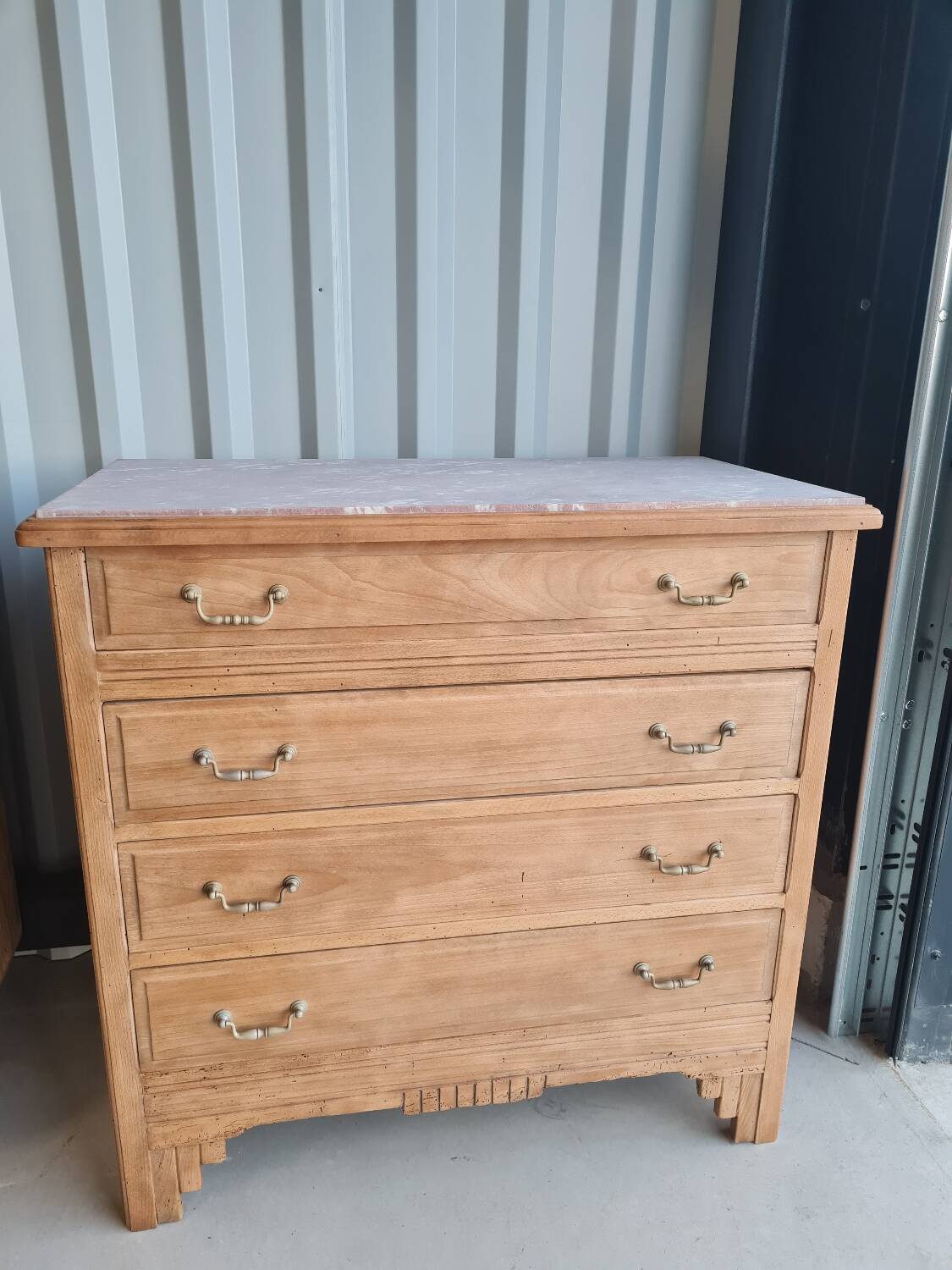 Commode art déco vintage bois massif