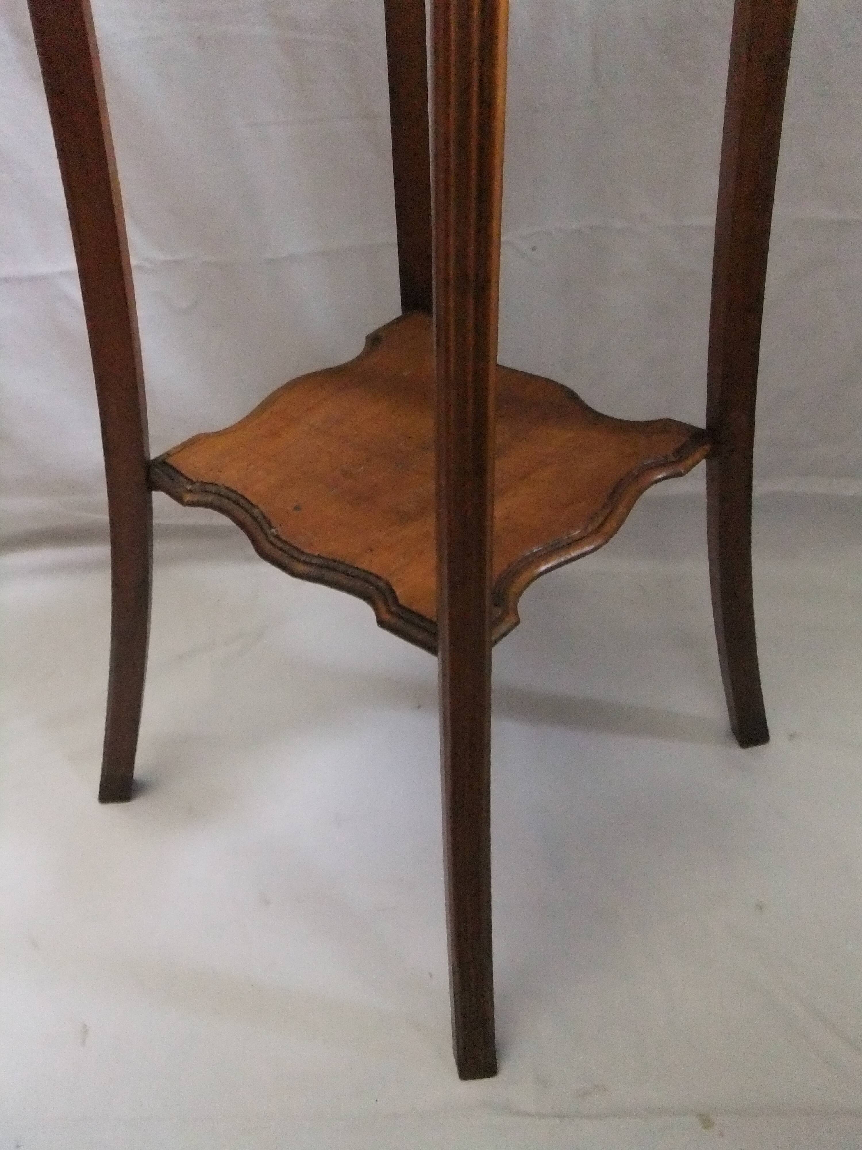 Wooden side table, pedestal console, 110 cm, plant stand, statue, sculpture