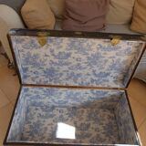 Renovated old trunk jouy fabric