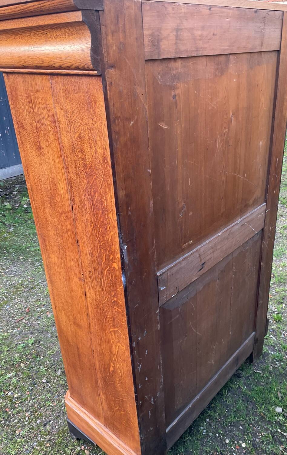 Old oak workshop furniture with drawers