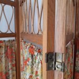 Wood and rattan screen