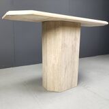Vintage Travertine Console Table, 1970s