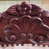 Mahogany wood/fabric bench circa 1900