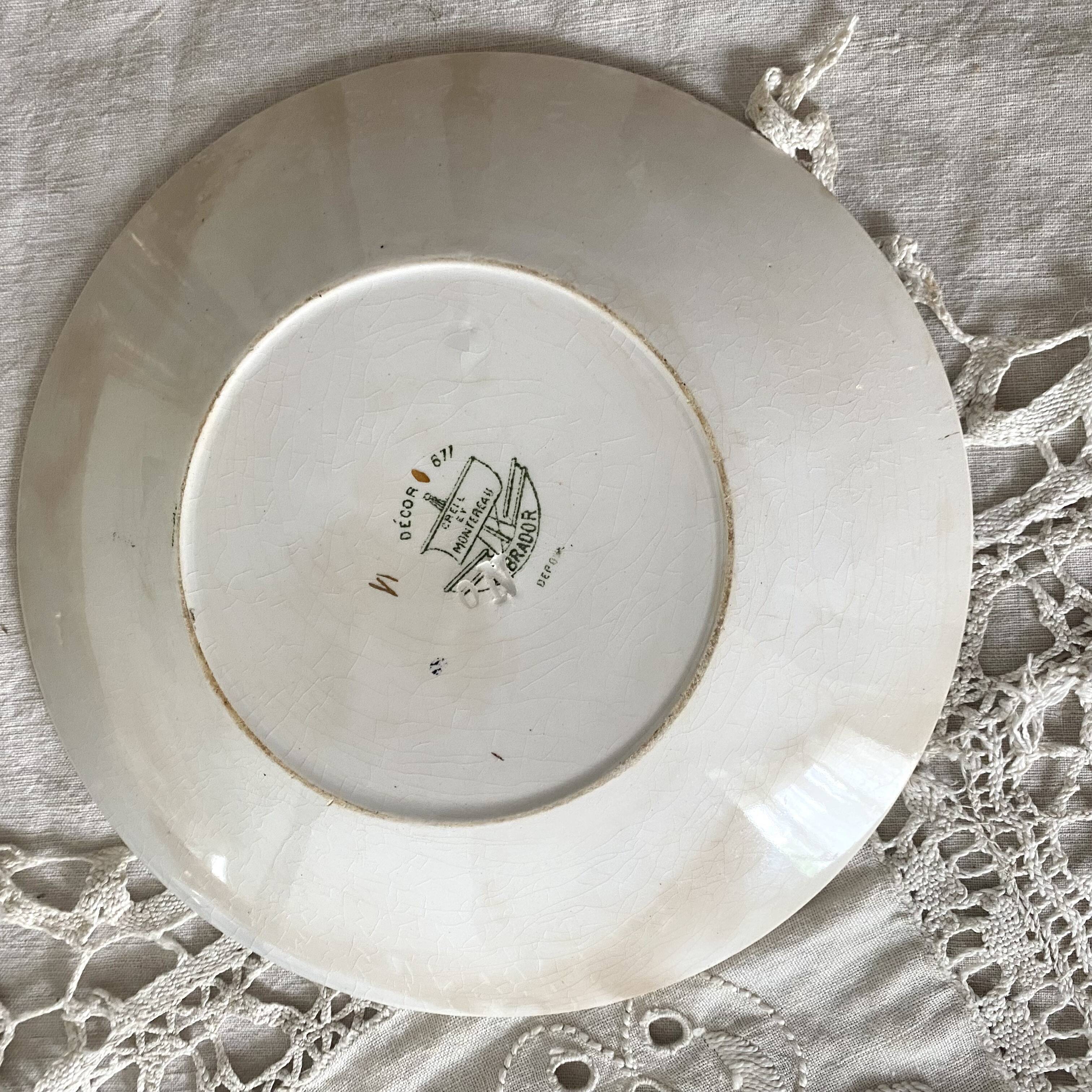 Large cup and saucer in Creil and Montereau ironstone.