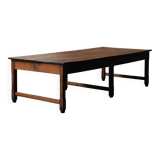 Large antique table in solid pine – France, around 1900