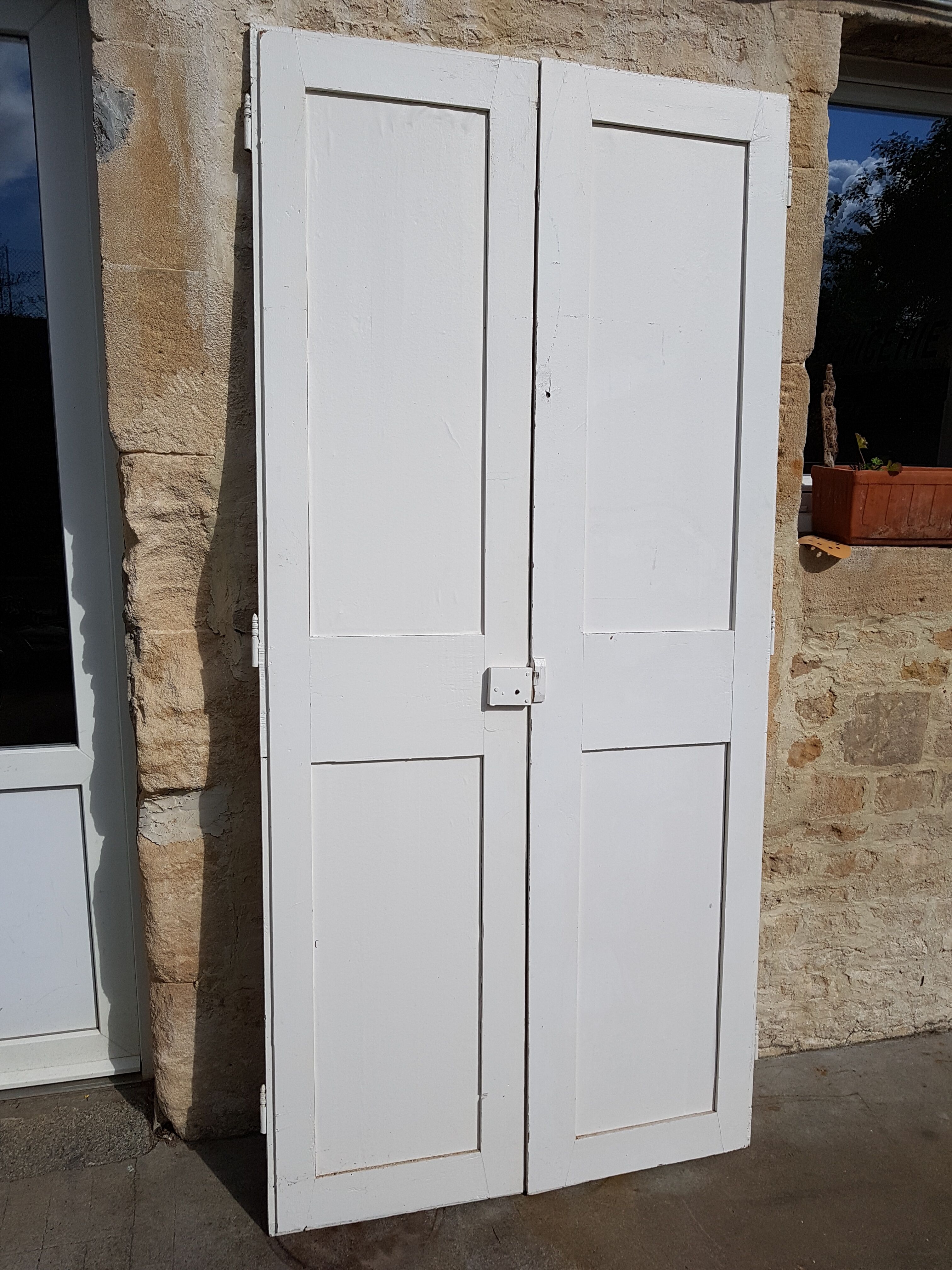 3 pairs of oak closet doors