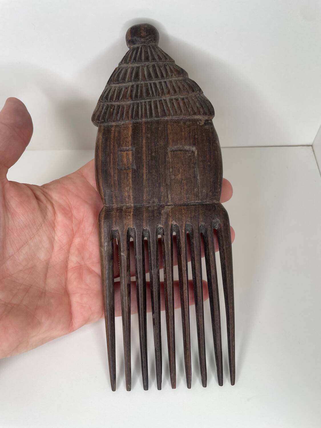 Old ethnic comb in exotic wood