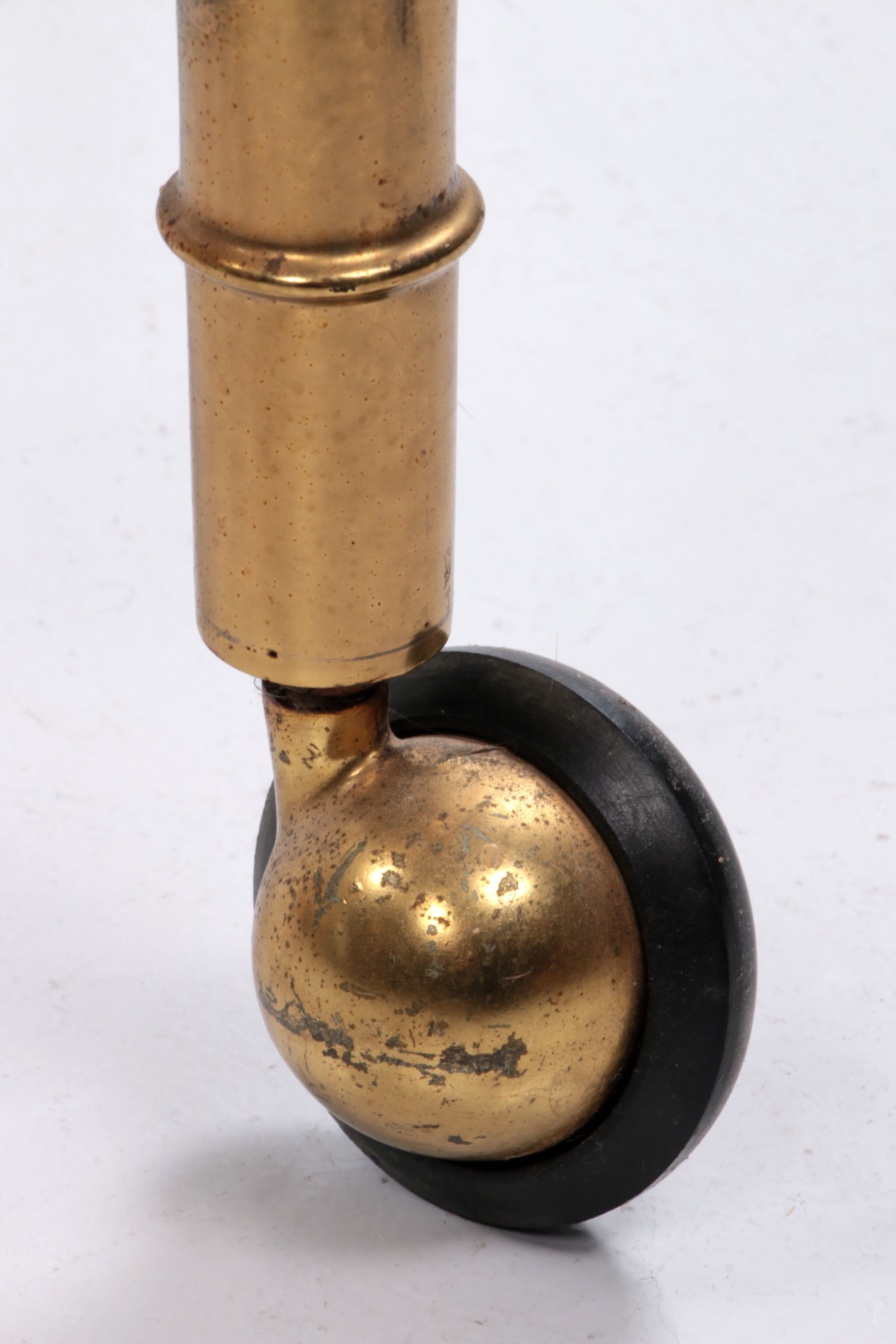 Bar trolley made of metal with bamboo motif with removable tray, 1970s