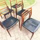 6 chaises Niels Otto Moller no78 en palissandre et cuir