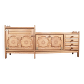 French enfilade in solid oak by Guillerme and Chambron 1960.