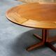 Dyrlund Flip Flap Lotus dining table in teak Denmark 1960