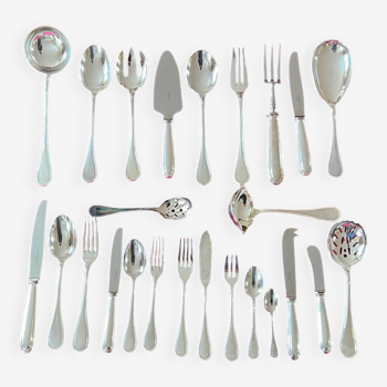 Christofle - Christofle cutlery set with silver metal beads for 12 people. 172 items.