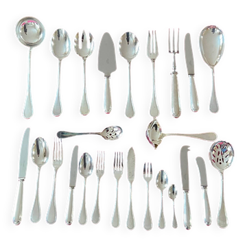 Christofle - Christofle cutlery set with silver metal beads for 12 people. 172 items.