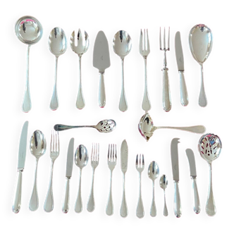 Christofle - Christofle cutlery set with silver metal beads for 12 people. 172 items.