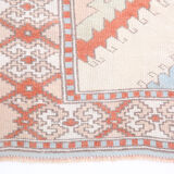 4x6 blue and beige handmade oushak rug