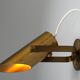Pair of Adjustable Mid-Century Italian Brass Wall Sconces, 1970s