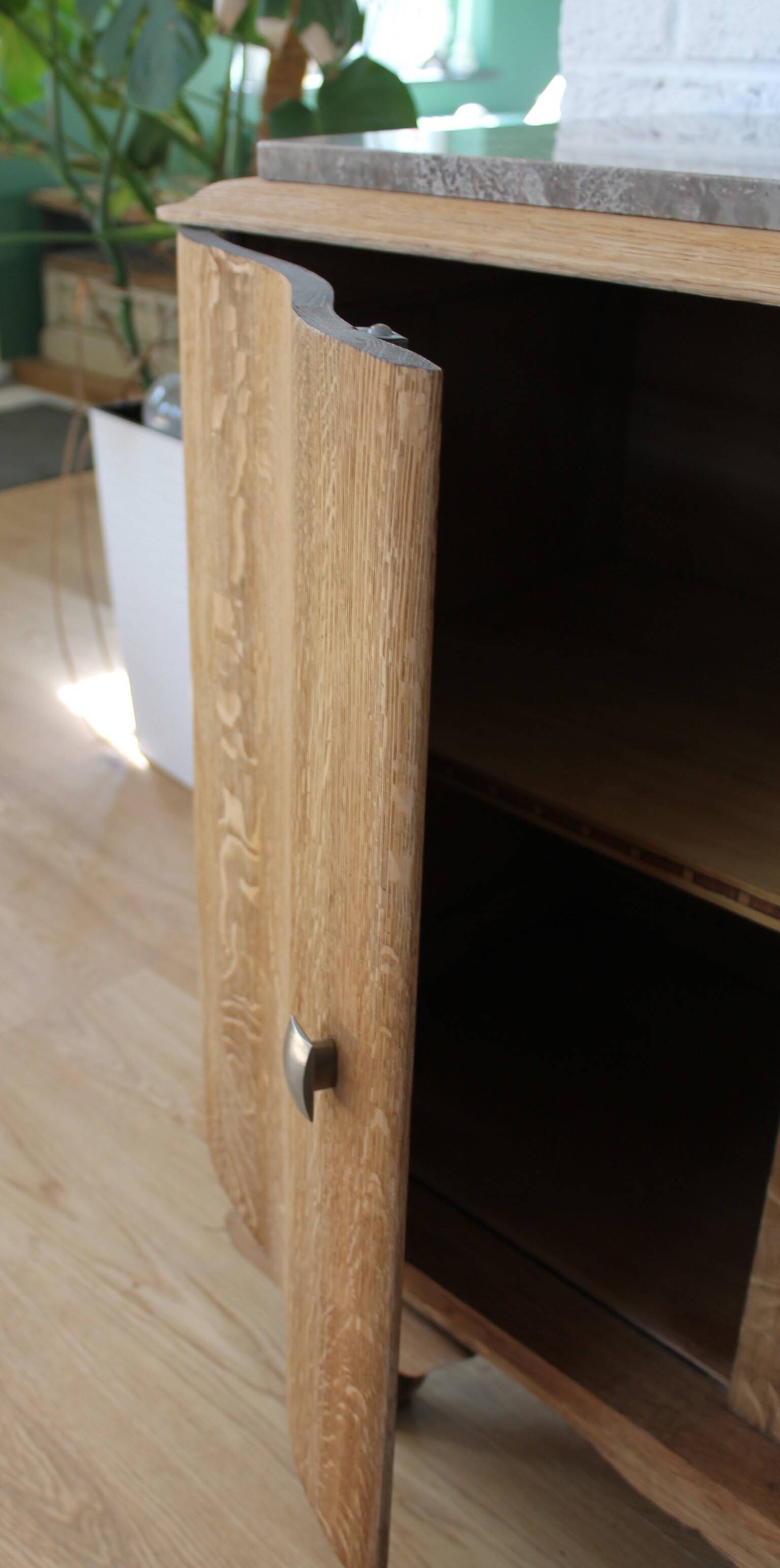 Vintage solid oak sideboard, around 1950.