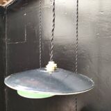 4 enameled sheet metal pendants