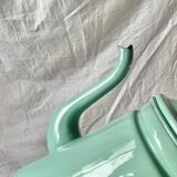 Vintage green enameled sheet metal coffee pot