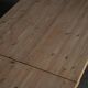 Modern Danish brutalist extendable dining table in pine, Tage Poulsen, 1970s.