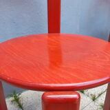 Set of 10 red wooden chairs by Bruno Rey for Kusch&Co