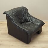 Leather armchair, Italian design, 1960s, production: Italy
