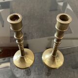 Pair of miniature bronze torches