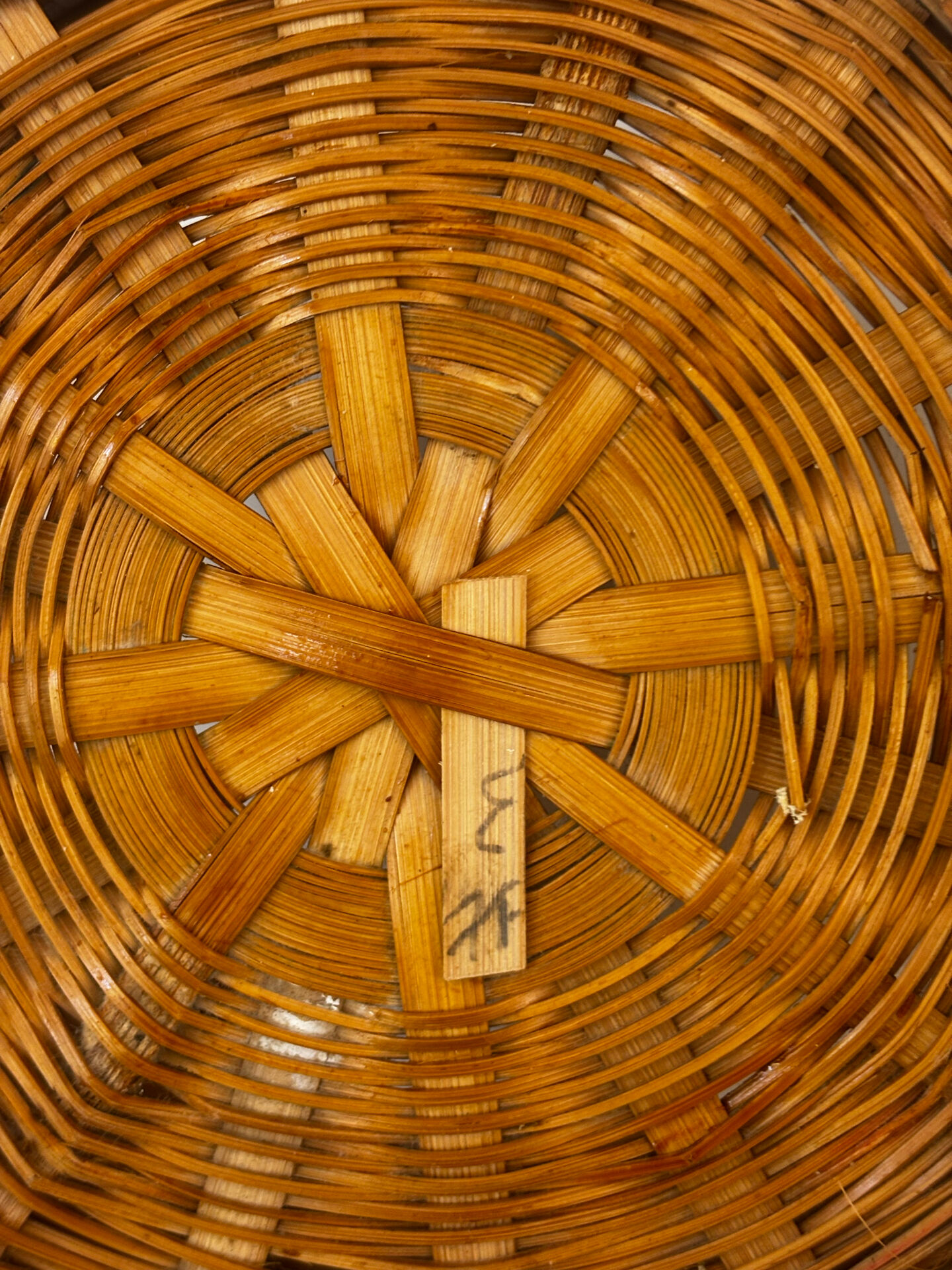Vintage wicker basket or paper bin