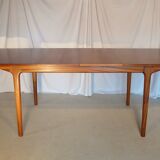 Extendable table set and six Scandinavian Teak Mc Intosh chairs