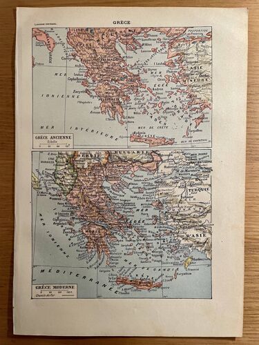 Lithographie sur la Grèce de 1922