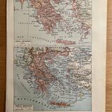 Lithographie sur la Grèce de 1922