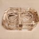 Transparent glass salt and pepper shaker