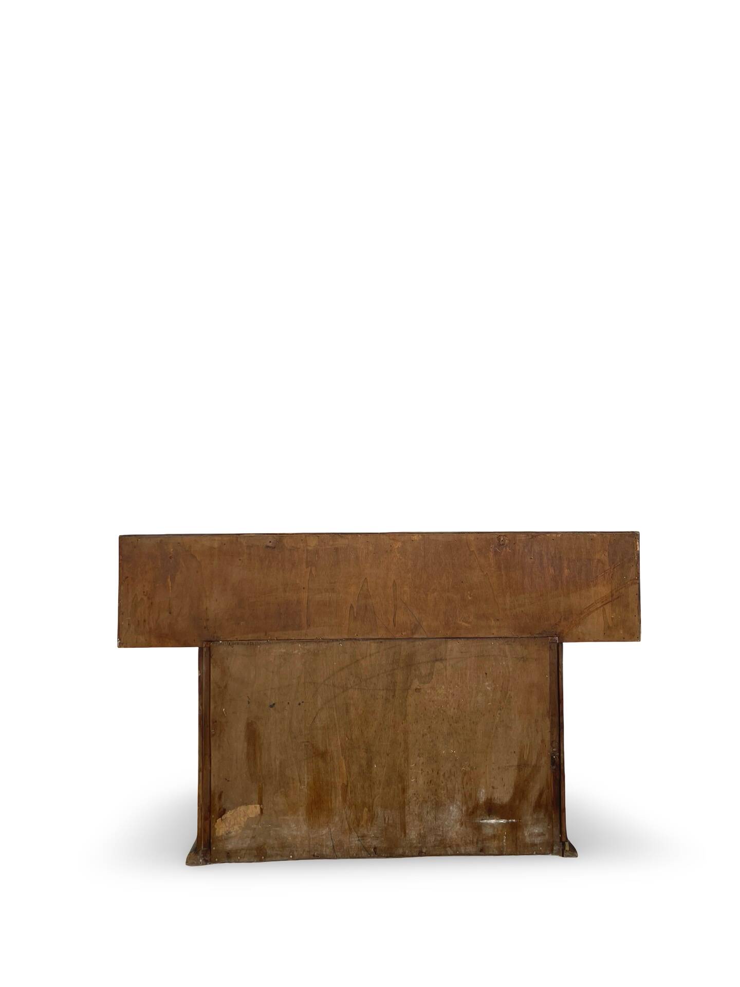 Italian burl walnut art deco console table, 1930s.