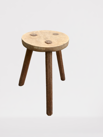 Brutalist tripod farm stool 1950