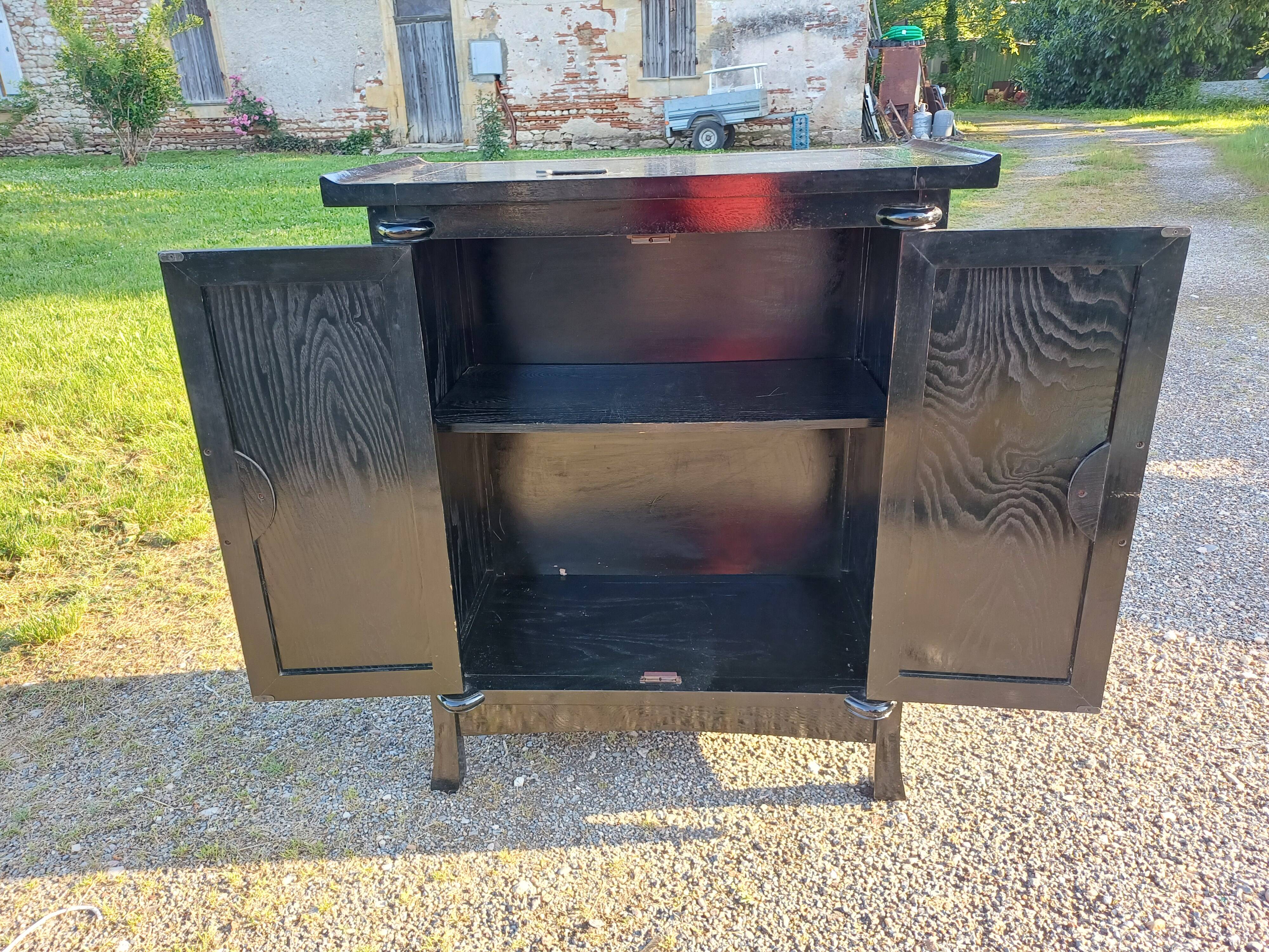 Asian blackened wood furniture