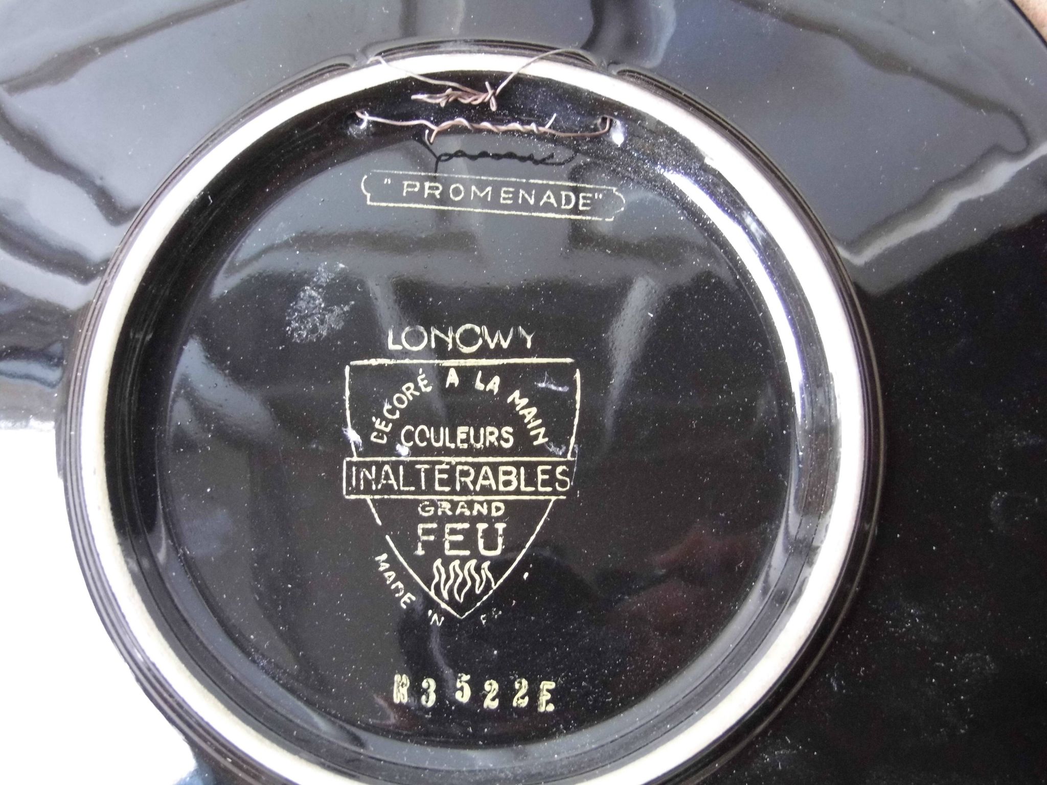 Assiette en faïence émaux de Longwy vintage années 60/70