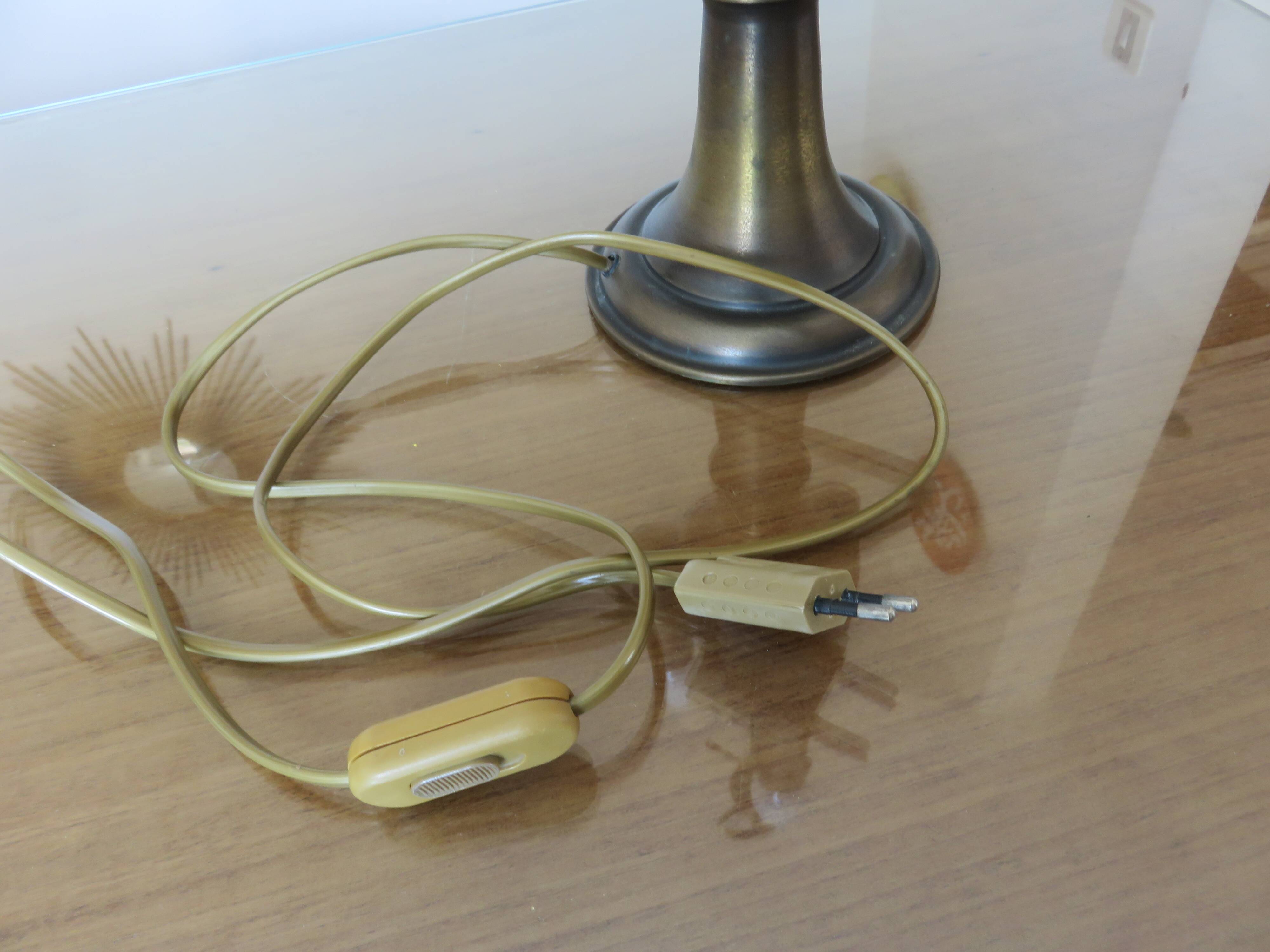 Bronze hot water bottle lamp with 3 lights